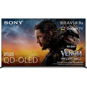 TV QD-OLED 55" - Sony Bravia 8 II, Procesador XR con IA, Smart TV (Google TV), IMAX, Dolby Atmos/Vision, Chromecast, Airplay, PS5, 120Hz, Eco, 55XR8M2