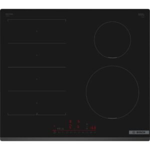 Placa inducción - Bosch PIX631HC1E, 4 zonas, 21 cm zona grande, 59.2 cm, Negro