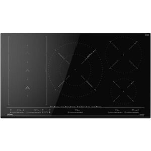 Placa inducción - Teka IZS 97630 MST, 5 zonas, Zona grande 32 cm, Zona Flex, 90 cm, Negro