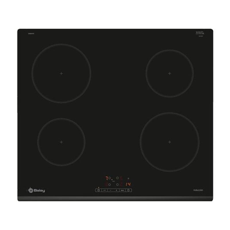 Placa de inducción - Balay 3EB861FR, 4 zonas, 592 mm, Negro