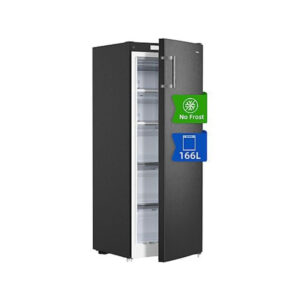 Congelador vertical CHIQ FSD166NE4E, 166 L, No Frost, Multi-Air-Flox, 5 Cajones, Inox Oscuro