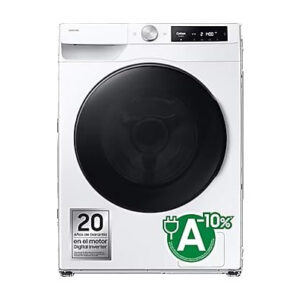 Lavadora secadora Samsung WD90DG6B85BEU3, 9 kg lavado / 6 kg secado, AI Wash, AutoDos, Blanco