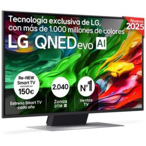 LG 43QNED87A6D - Smart TV 43" (109 cm) QNED 4K Ultra HD - WebOS 25 - HDMI 2.1 - HDR10 - Procesador IA de 4 Núcleos - Negro