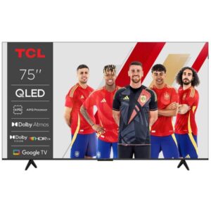 TCL 75P7K - Televisor 75" (190 cm) QLED - 4K Ultra HD - Google TV - HDR10+ - Dolby Atmos - Negro
